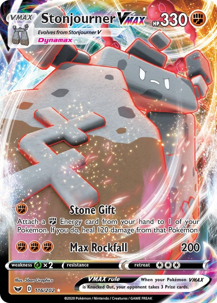 Image for Stonjourner VMAX (116/202) (SWSH01: Sword & Shield Base Set) (SWSH01) - Pokemon