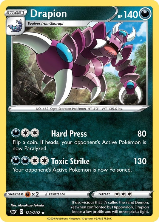 Image for Drapion (122/202) (SWSH01: Sword & Shield Base Set) (SWSH01) - Pokemon