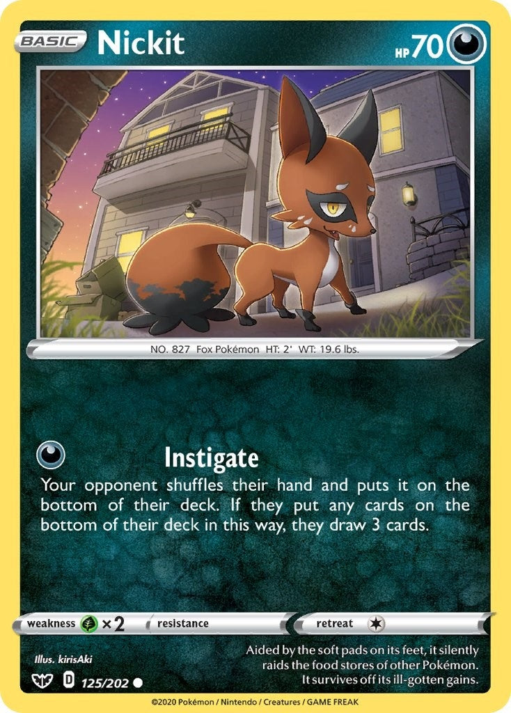 Image for Nickit (125/202) (SWSH01: Sword & Shield Base Set) (SWSH01) - Pokemon