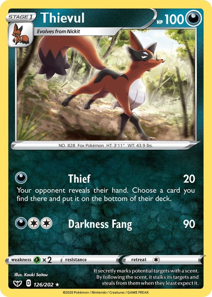 Image for Thievul (126/202) (SWSH01: Sword & Shield Base Set) (SWSH01) - Pokemon