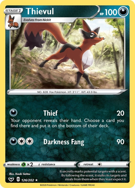 Image for Thievul (126/202) (SWSH01: Sword & Shield Base Set) (SWSH01) - Pokemon