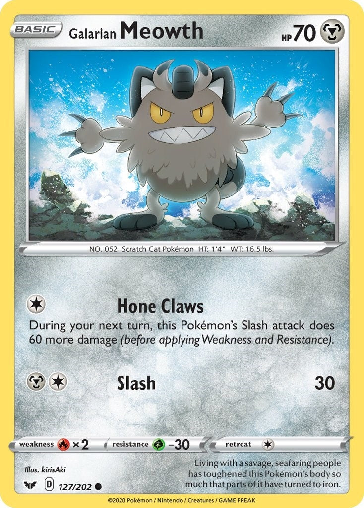 Image for Galarian Meowth (127/202) (SWSH01: Sword & Shield Base Set) (SWSH01) - Pokemon
