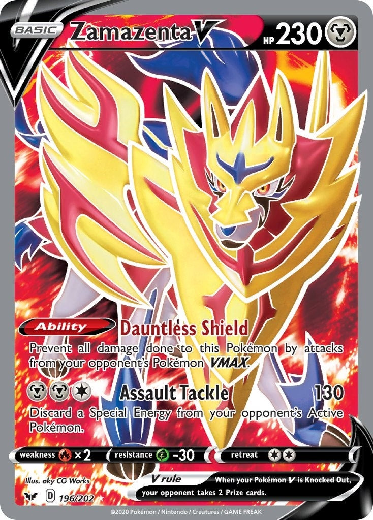 Image for Zamazenta V (Full Art) (196/202) (SWSH01: Sword & Shield Base Set) (SWSH01) - Pokemon