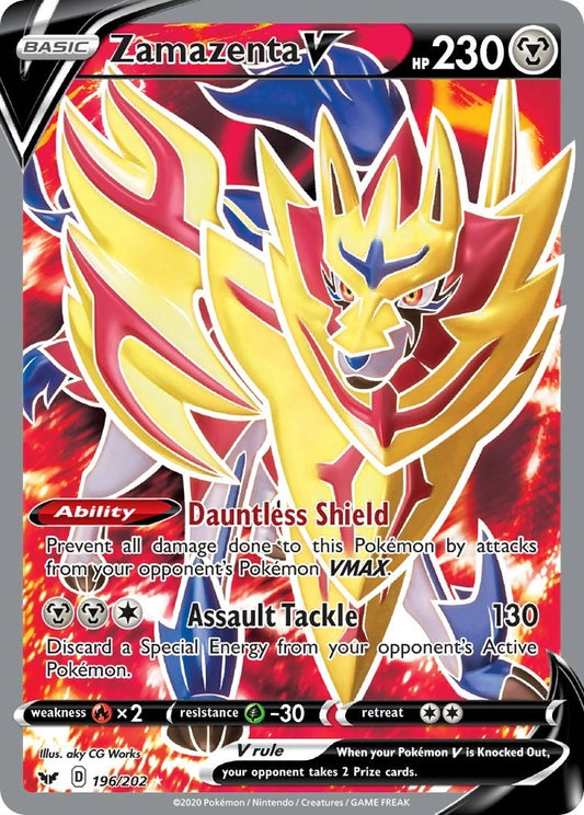Image for Zamazenta V (Full Art) (196/202) (SWSH01: Sword & Shield Base Set) (SWSH01) - Pokemon