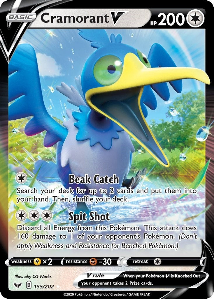 Image for Cramorant V (155/202) (SWSH01: Sword & Shield Base Set) (SWSH01) - Pokemon