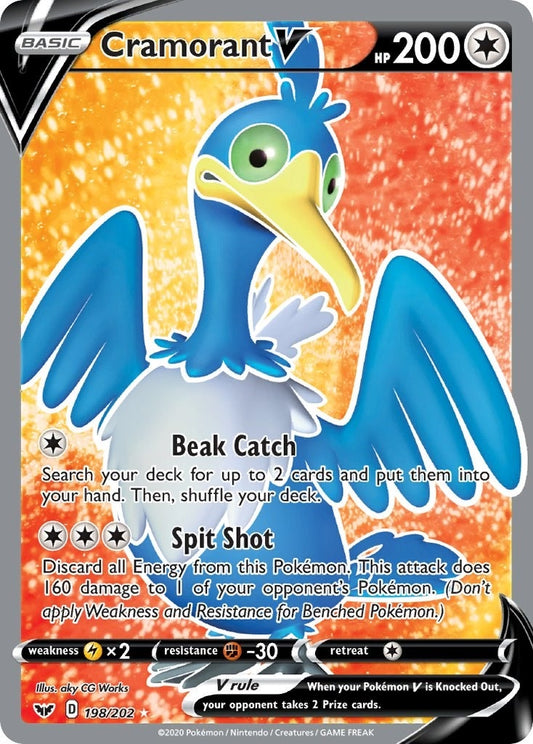 Image for Cramorant V (Full Art) (198/202) (SWSH01: Sword & Shield Base Set) (SWSH01) - Pokemon