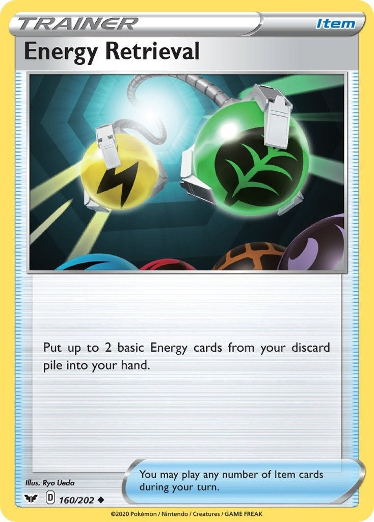 Image for Energy Retrieval (160/202) (SWSH01: Sword & Shield Base Set) (SWSH01) - Pokemon