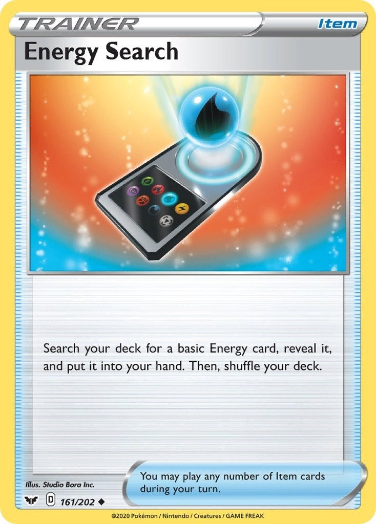 Image for Energy Search (161/202) (SWSH01: Sword & Shield Base Set) (SWSH01) - Pokemon