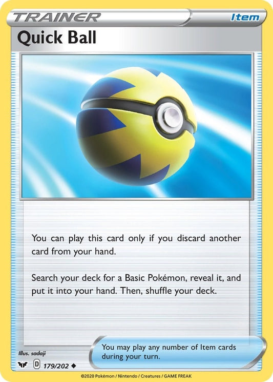 Image for Quick Ball (179/202) (SWSH01: Sword & Shield Base Set) (SWSH01) - Pokemon