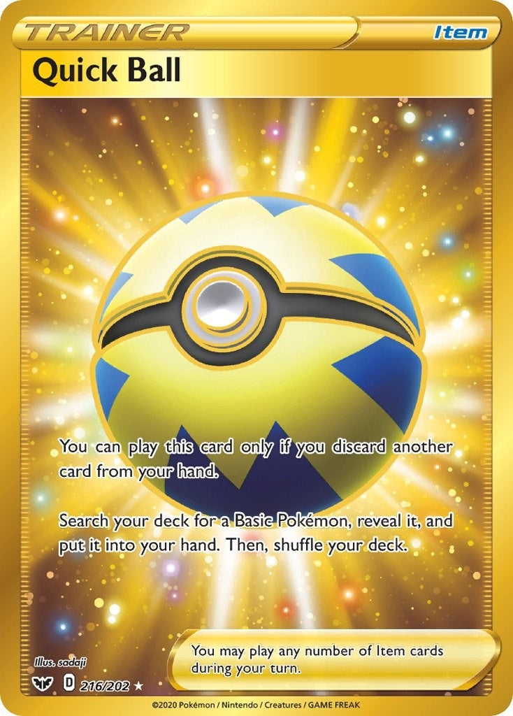 Image for Quick Ball (Secret) (216/202) (SWSH01: Sword & Shield Base Set) (SWSH01) - Pokemon