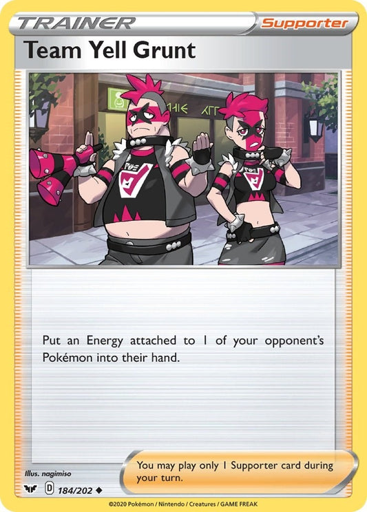 Image for Team Yell Grunt (184/202) (SWSH01: Sword & Shield Base Set) (SWSH01) - Pokemon