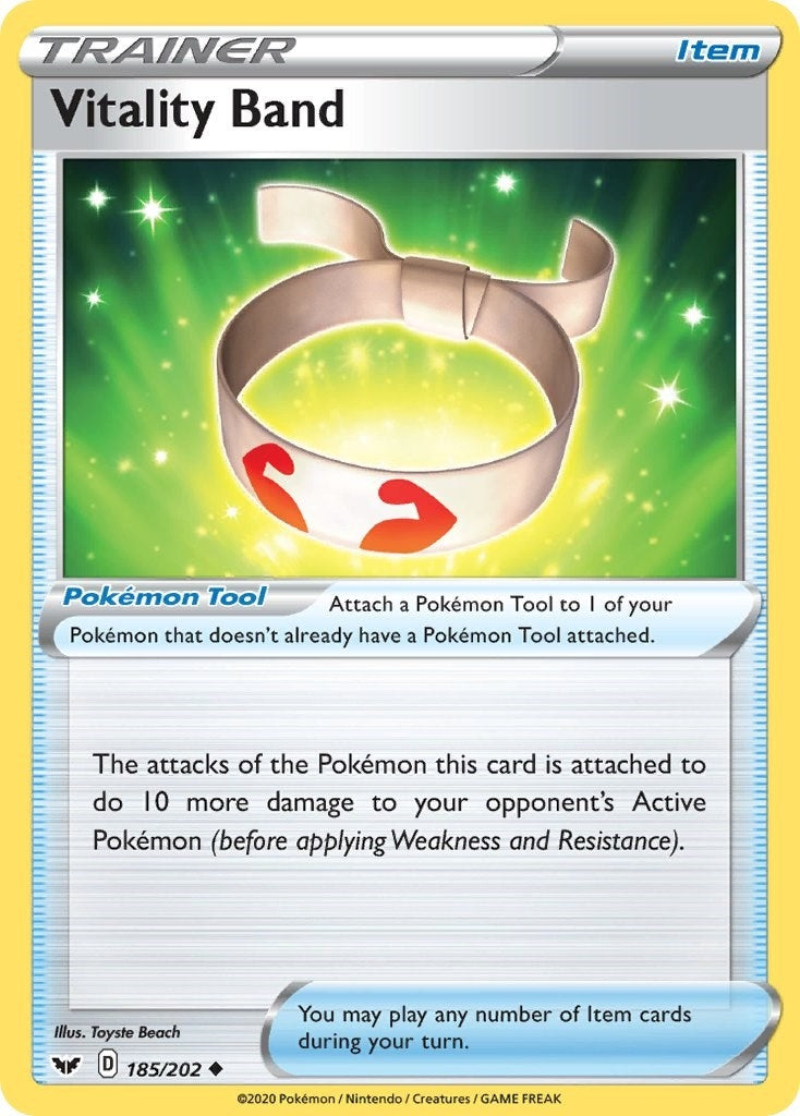 Image for Vitality Band (185/202) (SWSH01: Sword & Shield Base Set) (SWSH01) - Pokemon
