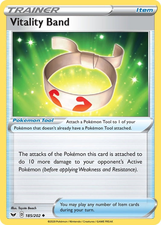 Image for Vitality Band (185/202) (SWSH01: Sword & Shield Base Set) (SWSH01) - Pokemon