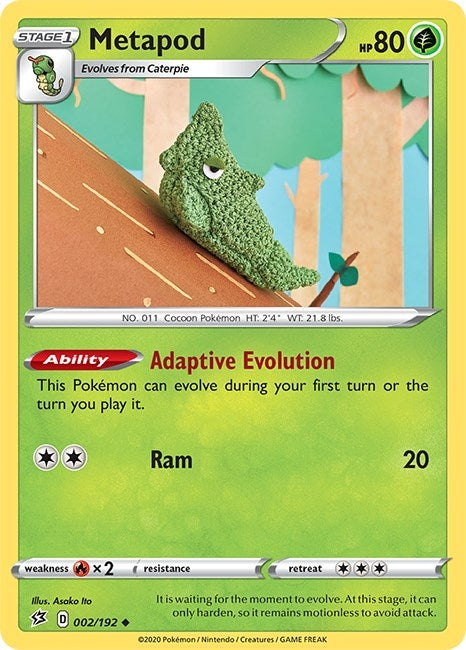 Image for Metapod (002/192) (SWSH02: Rebel Clash) (SWSH02) - Pokemon