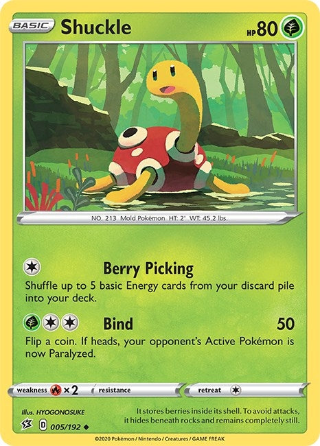 Image for Shuckle (005/192) (SWSH02: Rebel Clash) (SWSH02) - Pokemon