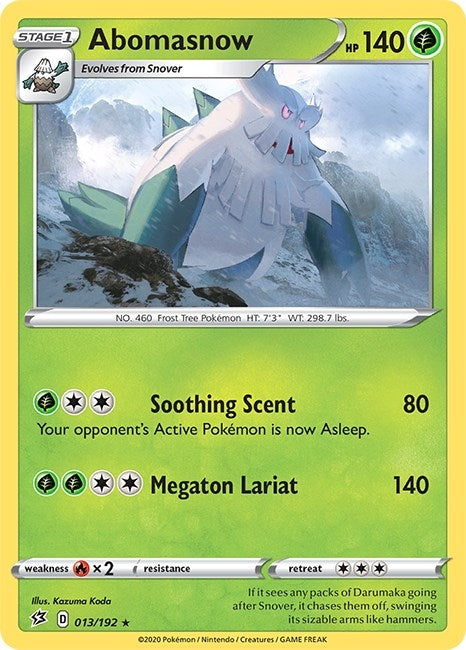Image for Abomasnow (013/192) (SWSH02: Rebel Clash) (SWSH02) - Pokemon