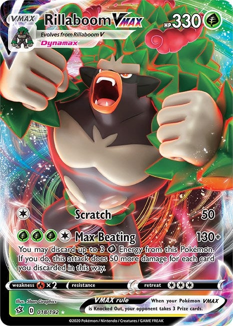 Image for Rillaboom VMAX (018/192) (SWSH02: Rebel Clash) (SWSH02) - Pokemon