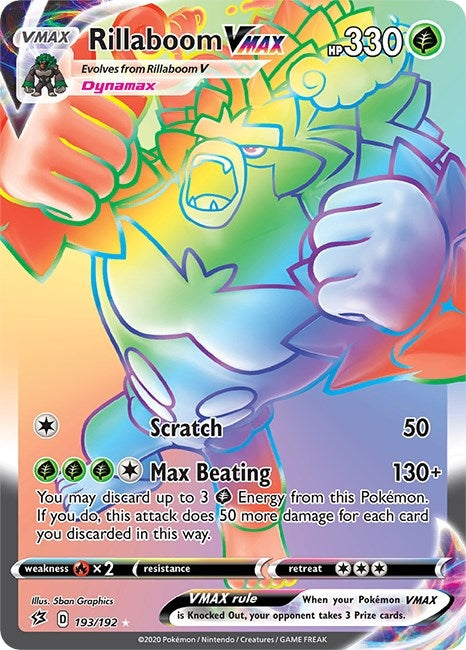 Image for Rillaboom VMAX (Secret) (193/192) (SWSH02: Rebel Clash) (SWSH02) - Pokemon