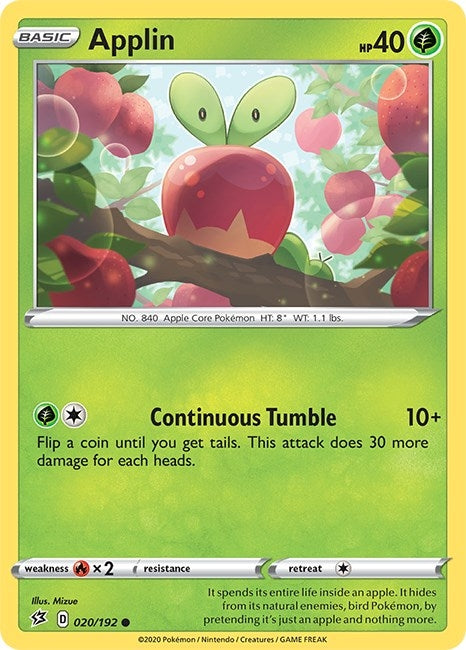 Image for Applin (20) (020/192) (SWSH02: Rebel Clash) (SWSH02) - Pokemon