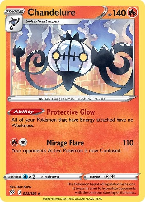 Image for Chandelure (033/192) (SWSH02: Rebel Clash) (SWSH02) - Pokemon