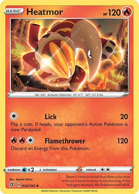 Image for Heatmor (034/192) (SWSH02: Rebel Clash) (SWSH02) - Pokemon