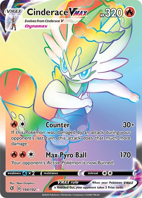 Image for Cinderace VMAX (Secret) (194/192) (SWSH02: Rebel Clash) (SWSH02) - Pokemon