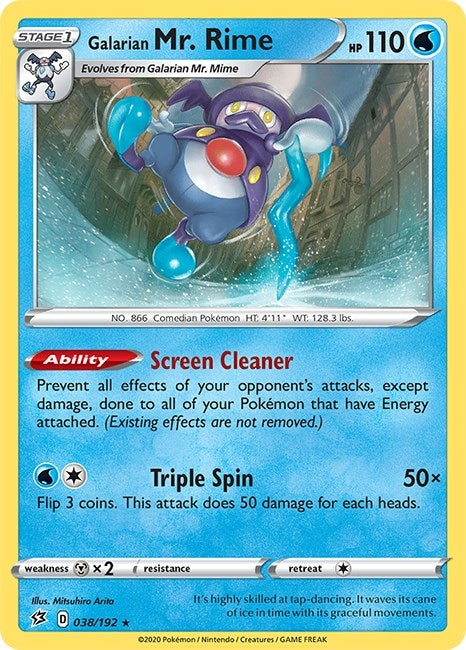 Image for Galarian Mr. Rime (038/192) (SWSH02: Rebel Clash) (SWSH02) - Pokemon
