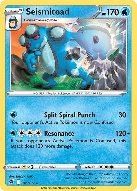 Image for Seismitoad (046/192) (SWSH02: Rebel Clash) (SWSH02) - Pokemon
