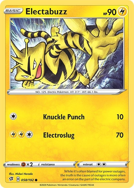 Image for Electabuzz (058/192) (SWSH02: Rebel Clash) (SWSH02) - Pokemon