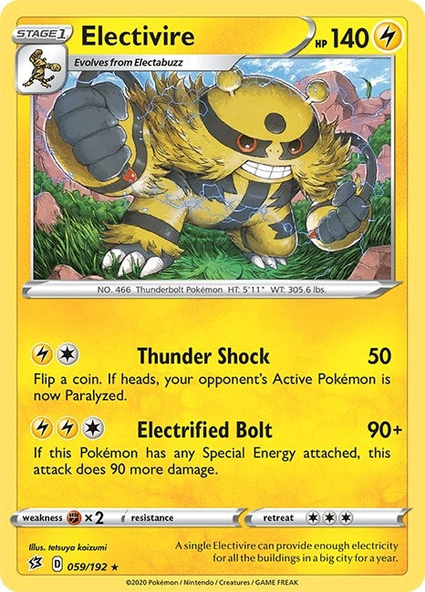 Image for Electivire (059/192) (SWSH02: Rebel Clash) (SWSH02) - Pokemon