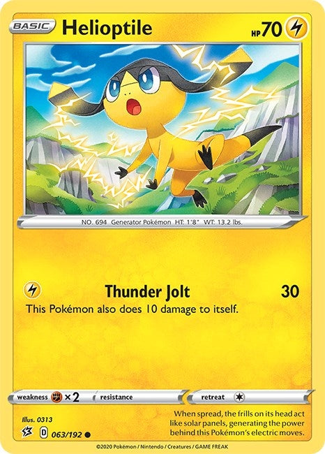 Image for Helioptile (063/192) (SWSH02: Rebel Clash) (SWSH02) - Pokemon