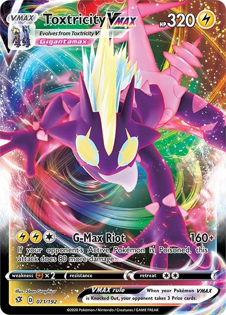 Image for Toxtricity VMAX (071/192) (SWSH02: Rebel Clash) (SWSH02) - Pokemon