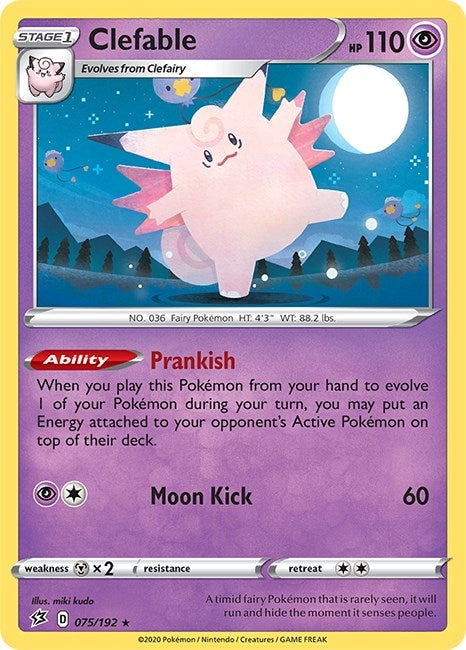 Image for Clefable (075/192) (SWSH02: Rebel Clash) (SWSH02) - Pokemon