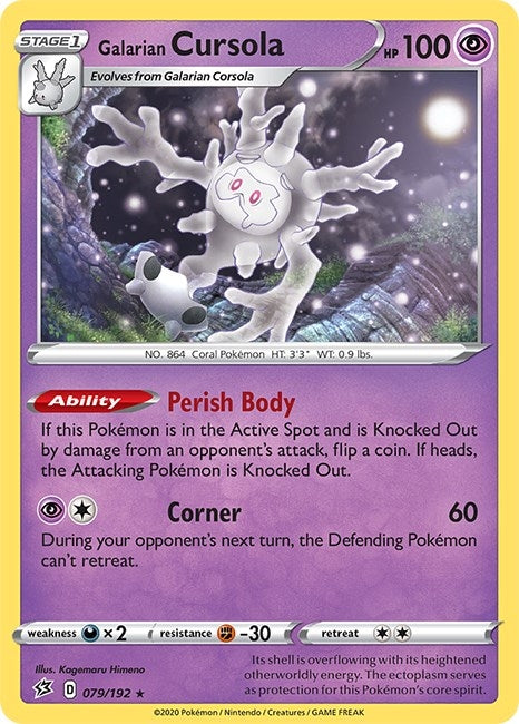 Image for Galarian Cursola (079/192) (SWSH02: Rebel Clash) (SWSH02) - Pokemon