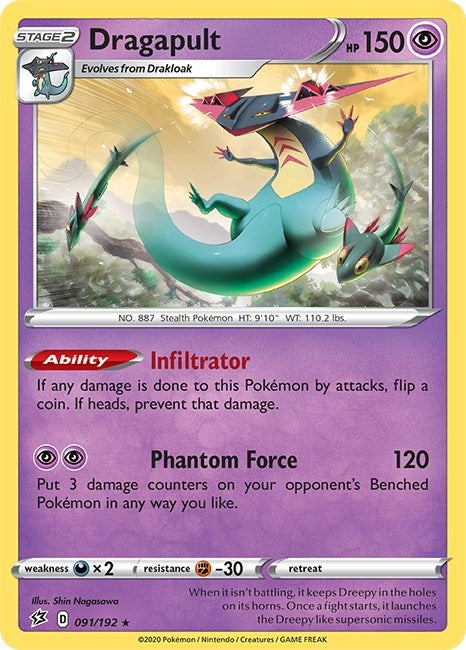 Image for Dragapult (091/192) (SWSH02: Rebel Clash) (SWSH02) - Pokemon