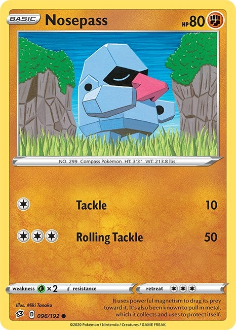 Image for Nosepass (096/192) (SWSH02: Rebel Clash) (SWSH02) - Pokemon