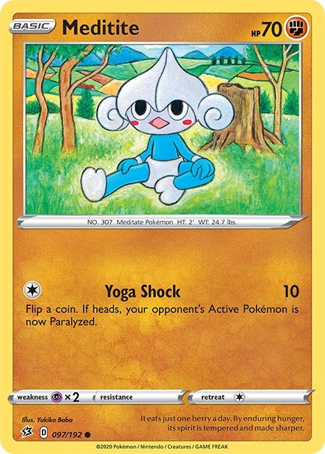 Image for Meditite (097/192) (SWSH02: Rebel Clash) (SWSH02) - Pokemon