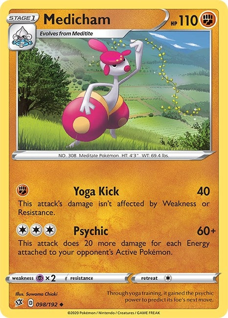 Image for Medicham (098/192) (SWSH02: Rebel Clash) (SWSH02) - Pokemon