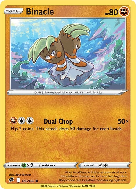 Image for Binacle (103/192) (SWSH02: Rebel Clash) (SWSH02) - Pokemon