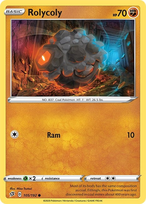 Image for Rolycoly (105/192) (SWSH02: Rebel Clash) (SWSH02) - Pokemon