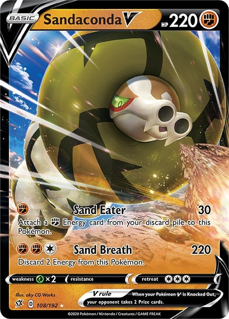 Image for Sandaconda V (108/192) (SWSH02: Rebel Clash) (SWSH02) - Pokemon