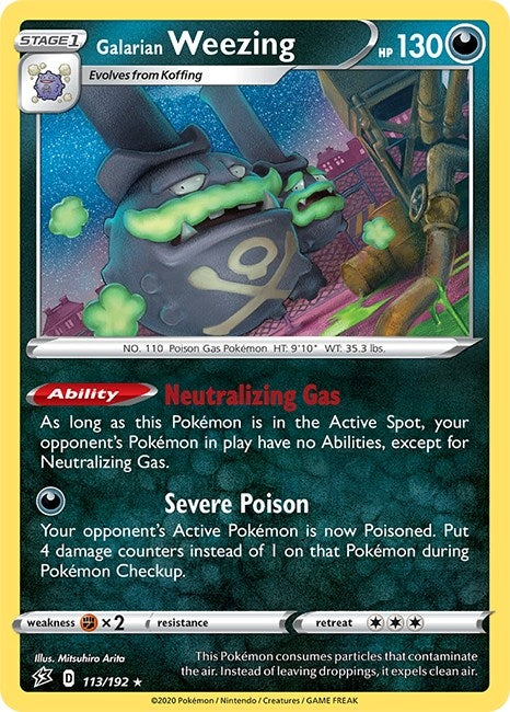 Image for Galarian Weezing (113/192) (SWSH02: Rebel Clash) (SWSH02) - Pokemon