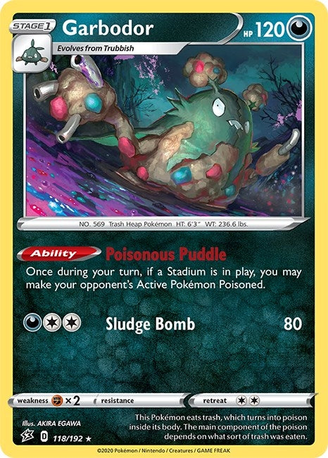 Image for Garbodor (118/192) (SWSH02: Rebel Clash) (SWSH02) - Pokemon