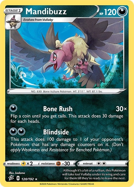 Image for Mandibuzz (120/192) (SWSH02: Rebel Clash) (SWSH02) - Pokemon