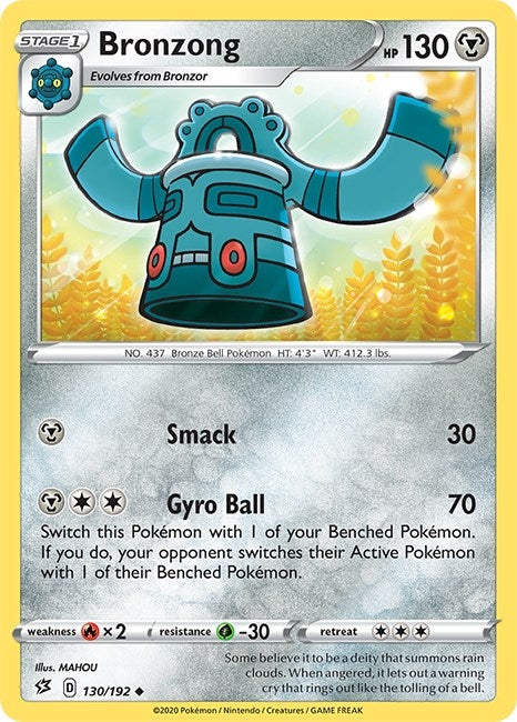 Image for Bronzong (130/192) (SWSH02: Rebel Clash) (SWSH02) - Pokemon