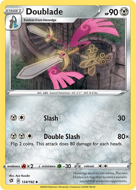 Image for Doublade (134/192) (SWSH02: Rebel Clash) (SWSH02) - Pokemon