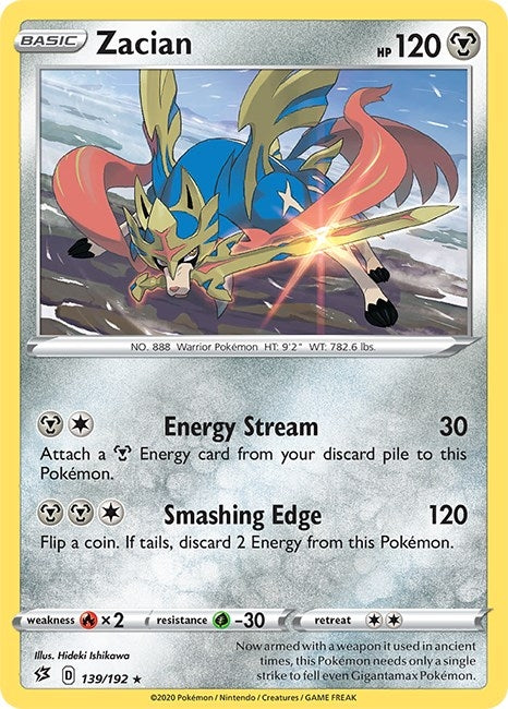 Image for Zacian (139/192) (SWSH02: Rebel Clash) (SWSH02) - Pokemon