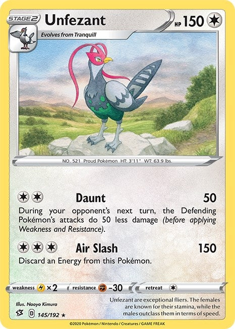 Image for Unfezant (145/192) (SWSH02: Rebel Clash) (SWSH02) - Pokemon