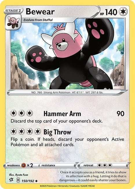 Image for Bewear (150/192) (SWSH02: Rebel Clash) (SWSH02) - Pokemon
