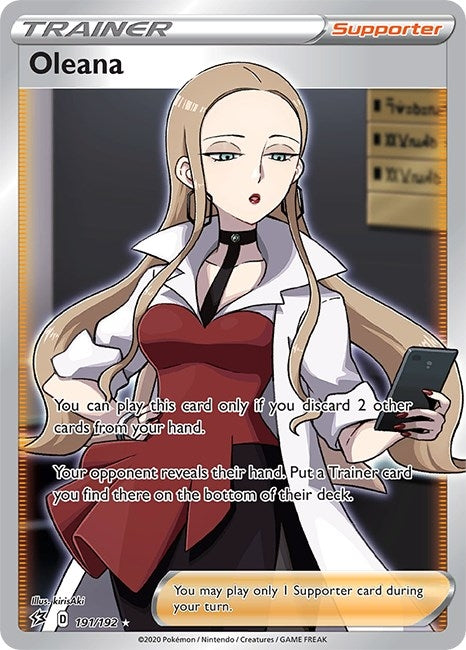 Image for Oleana (Full Art) (191/192) (SWSH02: Rebel Clash) (SWSH02) - Pokemon